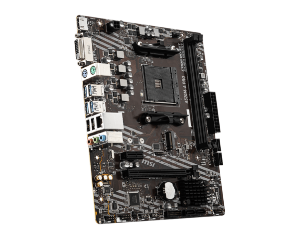MSI A520M-A PRO AM4 AMD A520 SATA 6Gb/s USB 3.0 Micro ATX AMD Motherboard - Image 3