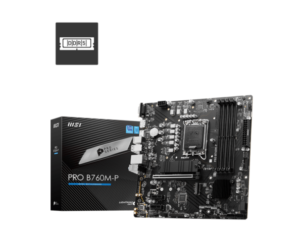 MSI Pro B760M-P DDR5 Intel 12/13/14th Gen microATX Motherboard