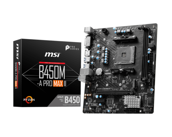 MSI B450M-A Pro Max II Am4 Micro ATX Series Motherboard
