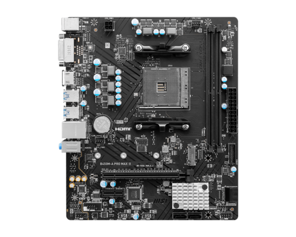 MSI B450M-A Pro Max II Am4 Micro ATX Series Motherboard - Image 2