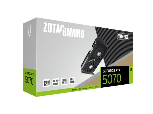 Zotac Gaming GeForce RTX 5070 Twin Edge 12GB GDDR7 192-bit PCIe 5.0 Gaming Graphics Card, IceStorm 2.0 Cooling - Image 2