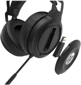 HP X1000 Wireless USB Over Ear Gaming Headphones with 7.1 Surround Sound with Soft Shank Mic) - Black - 20 Hours of Battery life - Image 3