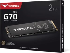 Team Group T-FORCE G70 PRO 2TB PCIe 4.0 x4 with M.2 NVMe 1.4 TLC Internal Solid State Drive (SSD)
