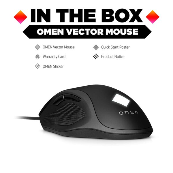 HP Omen Vector RGB Gaming Wired Mouse with Durable OMRON Switches Adjustable Weight and DPI Upto 16000 - Image 5