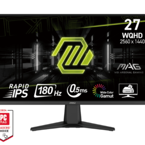 MSI MAG 275QF, 27″ 2K (2560×1440) WQHD 180Hz 0.5ms, Rapid IPS Gaming Monitor