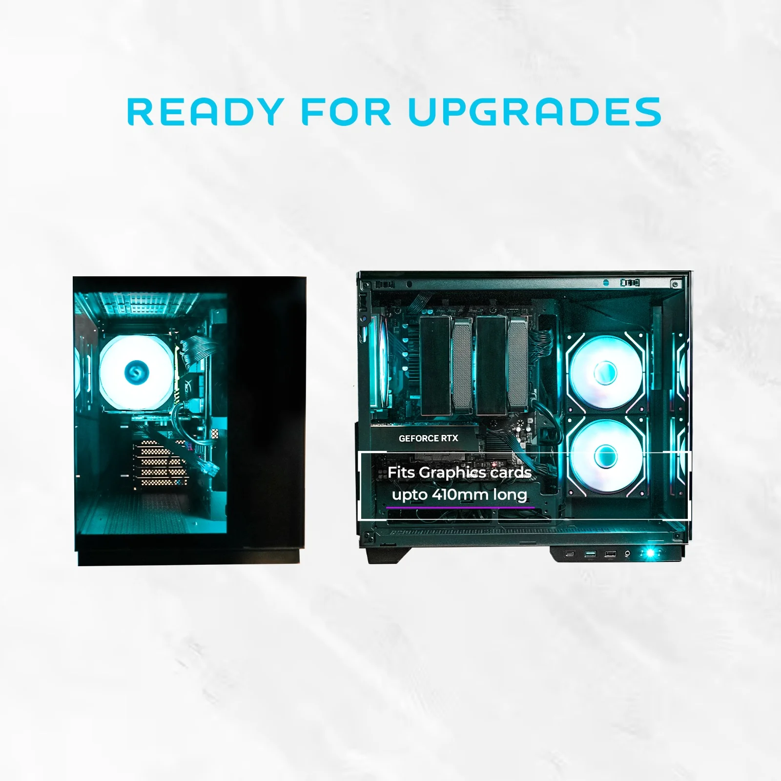 Crystal X Vortex Pro V-331 ATX Digital SE Led Display Gaming Chassis With 3 x Infinity Fans Include - Image 5