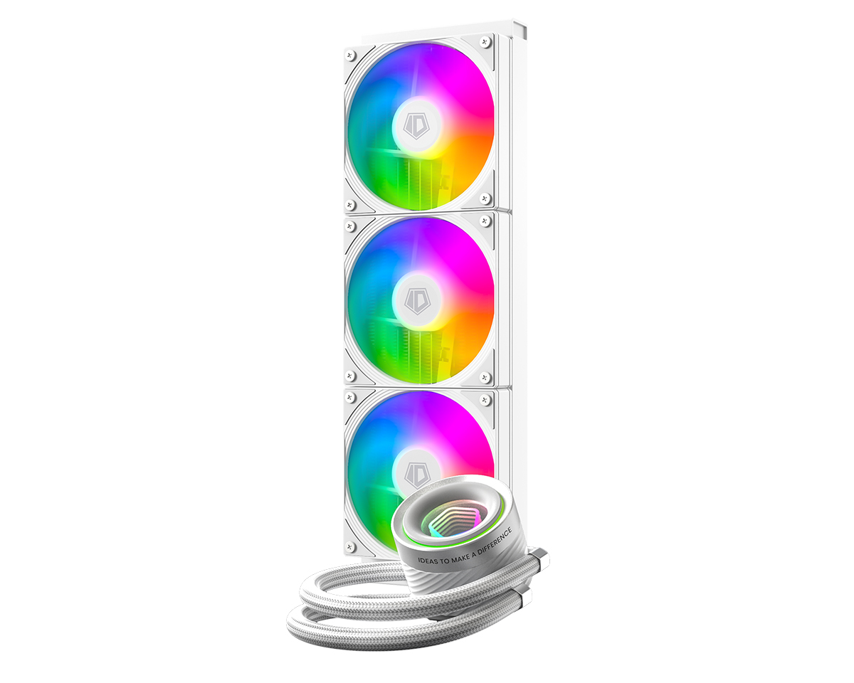 ID-Cooling FX360 INF ARGB AIO 360mm Liquid CPU Cooler - White - Image 2