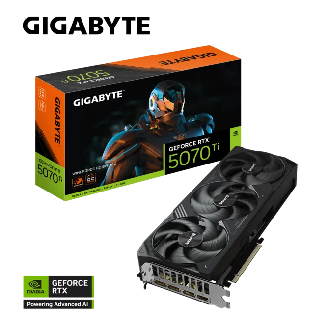 GIGABYTE GeForce RTX 5070 Ti WINDFORCE SFF 16GB GDDR7 Graphics Card - Image 8