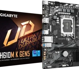 Gigabyte H610M K DDR5 Intel LGA1700 MicroATX Gaming Motherboard
