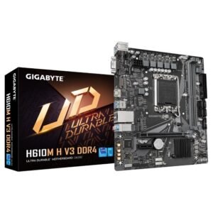 Gigabyte H610M H V3 DDR4 Gen3 x4 M.2,12th,13th,14th Gen. supported Anti-Sulfur Resistor, Smart Fan 6 Gaming Motherboard